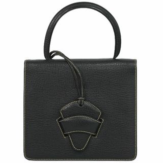 ロエベ(LOEWE)の本物 ロエベ LOEWE バルセロナ ハンドバッグ レザー ブラック Barcelona バッグ 中古(ハンドバッグ)