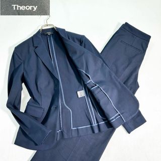 theory - X313【未使用級】セオリー／パンツスーツ　セットアップ　フォーマル　ネイビー