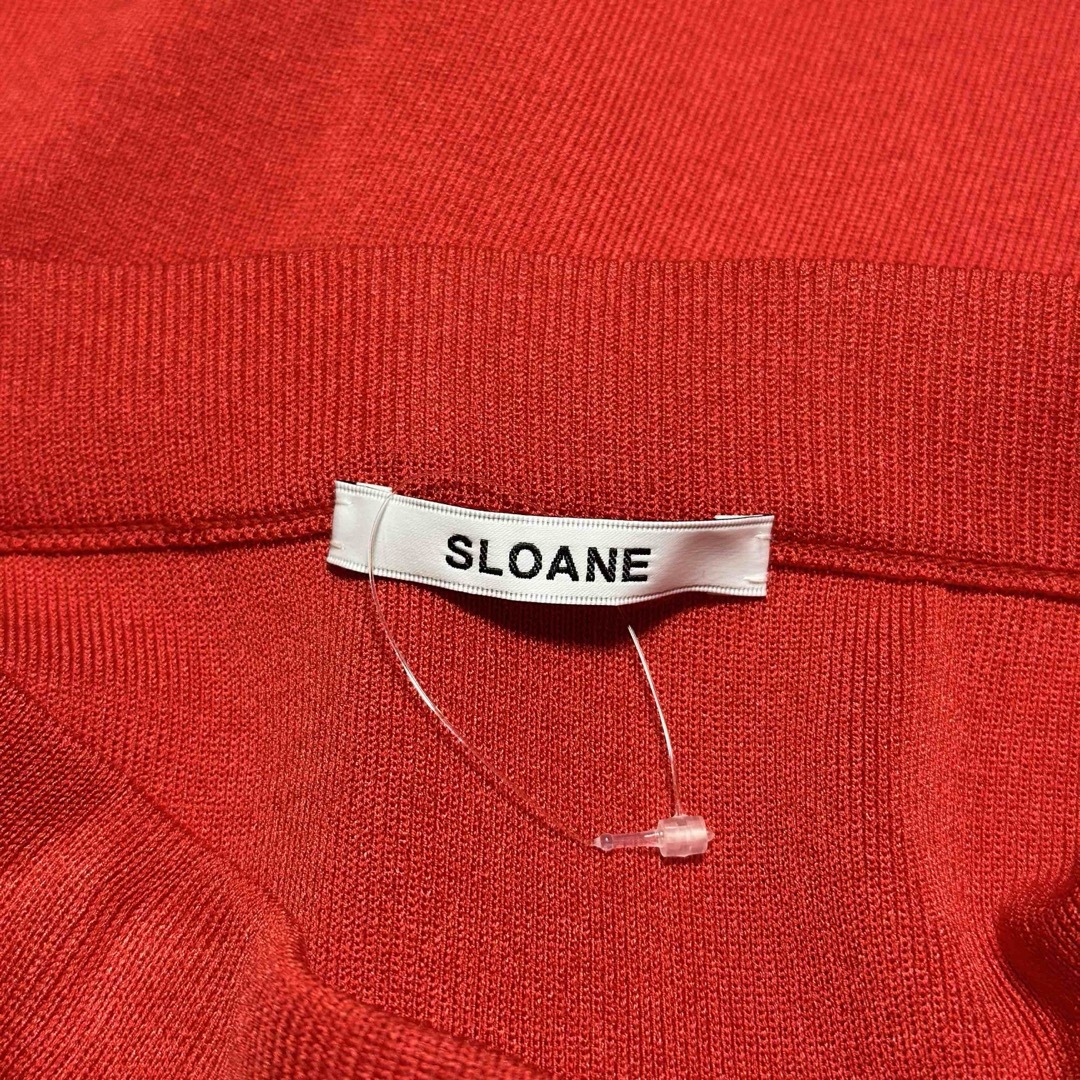 SLOANE(スローン)の未使用 SLOANE 赤ニットロングスカート ニットスカート レディースのスカート(ロングスカート)の商品写真