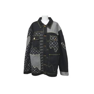 ルイヴィトン(LOUIS VUITTON)の極美品 LOUIS VUITTON ×NIGO ルイヴィトン×NIGOモノグラムクレイジーデニム ジャケット 22SS サイズ48 RM221M 中古 61324(Gジャン/デニムジャケット)