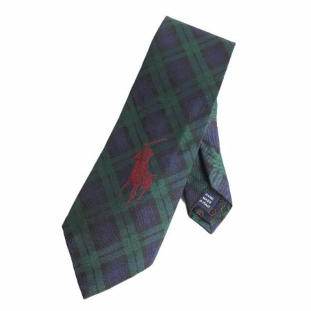 Ralph Lauren - 90s 100% シルク イタリア製 ハンドメイド ポロ