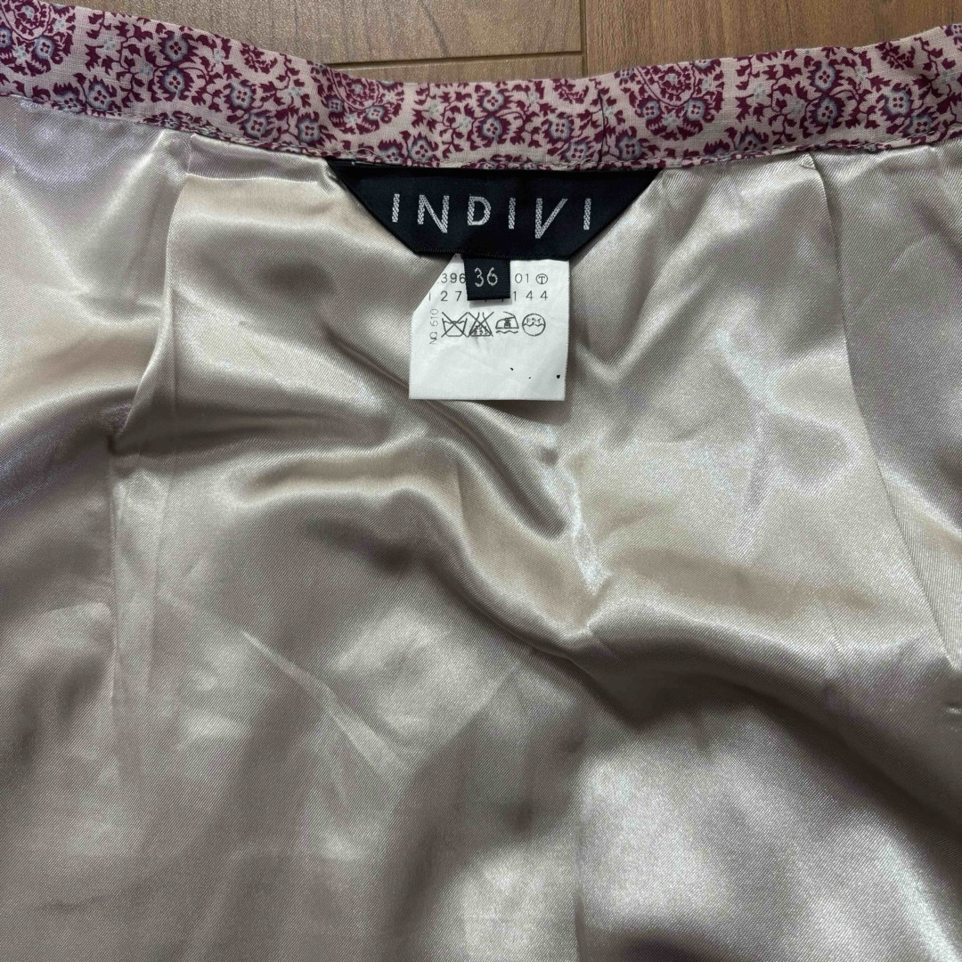 INDIVI(インディヴィ)のINDIVI■ペイズリー柄ミモレ丈スカート■サイズ36 レディースのスカート(ひざ丈スカート)の商品写真