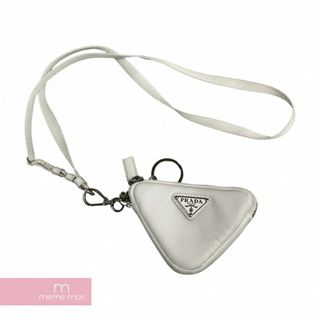 プラダ(PRADA)のPRADA 2023AW TESSUTO NERO Re-Nylon Triangle Mini Poach 2TT140 2DMI F0002 プラダ リナイロンミニポーチ ショルダーバッグ ポーチ 鞄 トライアングルロゴ ホワイト 【240314】【新古品】【me04】(ウエストポーチ)