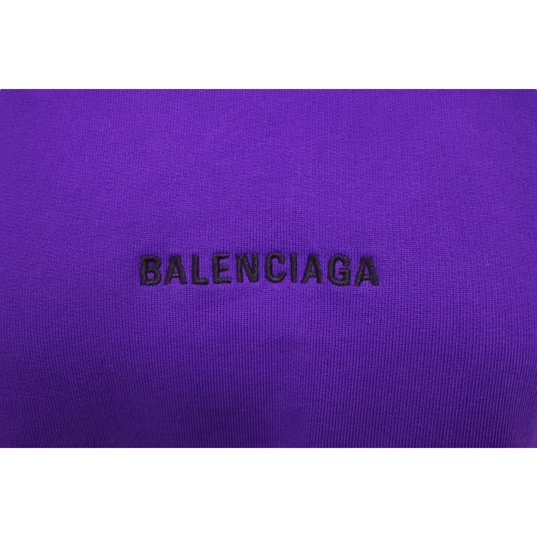 Balenciaga(バレンシアガ)のBALENCIAGA バレンシアガ オーバーサイズ パーカー 22AW ロゴ刺繍 パープル コットン サイズM 578135TNVH1 美品 中古 61163 レディースのトップス(パーカー)の商品写真