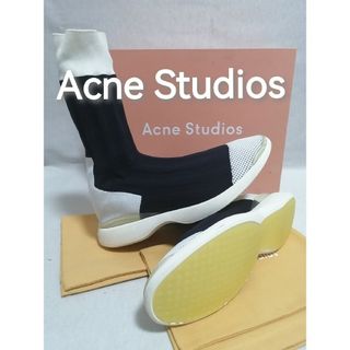 アクネストゥディオズ(Acne Studios)の★新品・メンズ★【ACNE STUDIOS】ソックススニーカー　41　白×青(スニーカー)