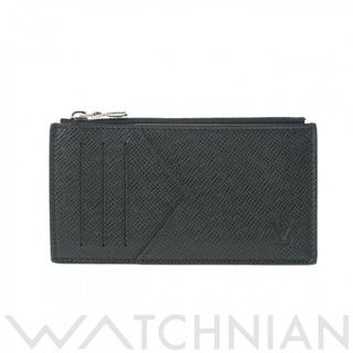 ルイヴィトン(LOUIS VUITTON)の中古 ルイ ヴィトン LOUIS VUITTON M62914 RFIDタグ(ICチップ) メンズ コインケース タイガ ブラック レザー(コインケース/小銭入れ)