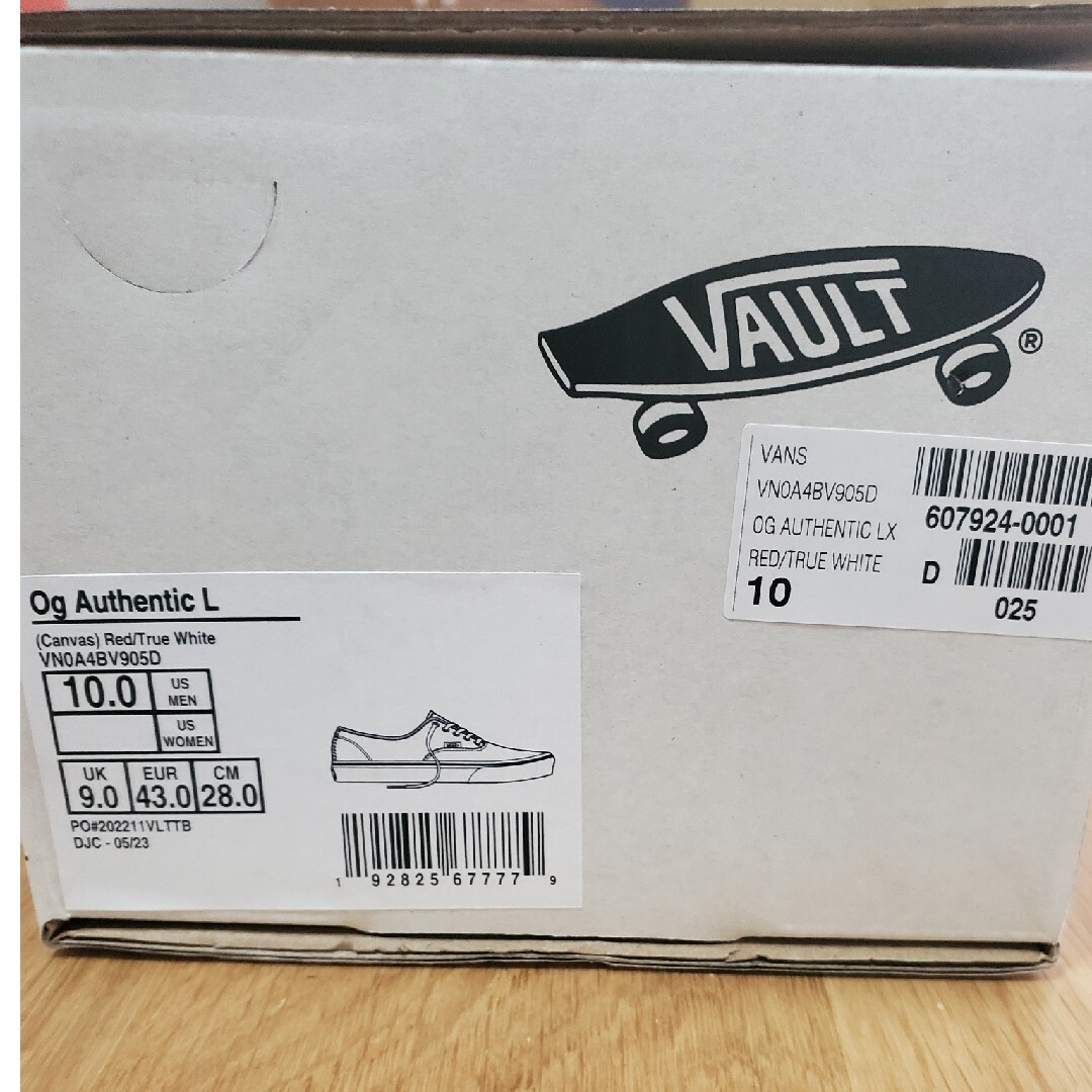 VANS VAULT(バンズボルト)のVANS VAULT Authentic Red us10 ボルト メンズの靴/シューズ(スニーカー)の商品写真