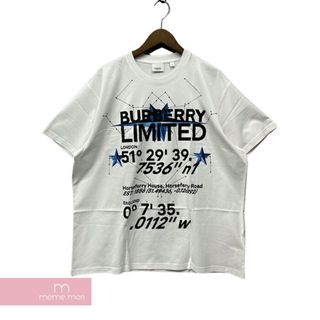 バーバリー(BURBERRY)のBURBERRY Logo Printed Crew Neck T-Shirt 8061194 バーバリー ロゴプリント クルーネック Tシャツ オーバーサイズTシャツ 半袖カットソー ホワイト サイズXL 【240314】【新古品】【me04】(Tシャツ/カットソー(半袖/袖なし))