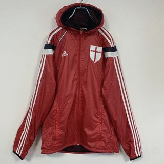 アディダス(adidas)のadidas トラックジャケット RED 長袖 ウィンドブレーカー Mサイズ(ウェア)