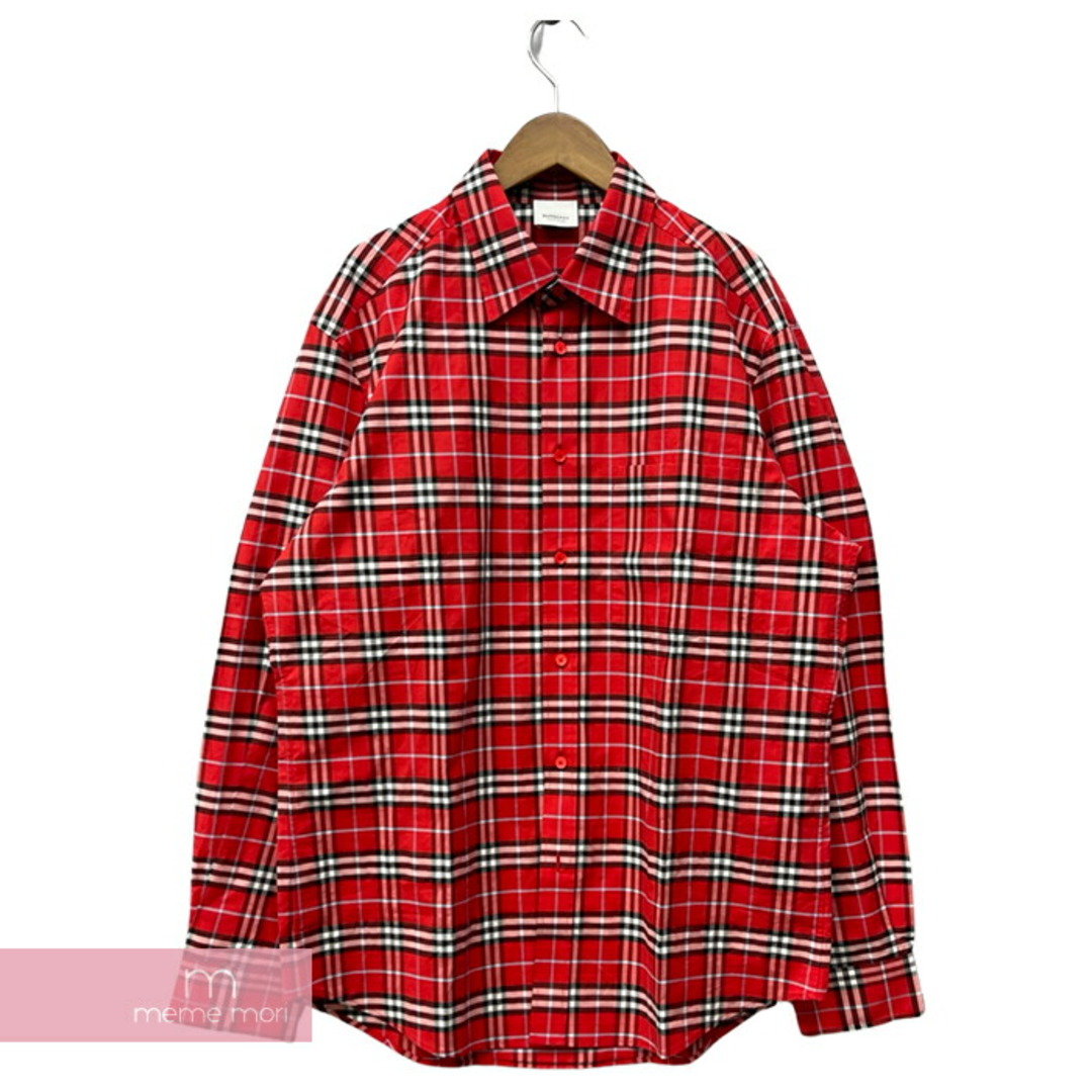 BURBERRY(バーバリー)のBURBERRY Capewell Check Shirt 8073493 バーバリー ケープウェルチェックシャツ 長袖 バーバリーチェック バックロゴ レッド サイズL【231103】【新古品】【me04】 メンズのトップス(シャツ)の商品写真