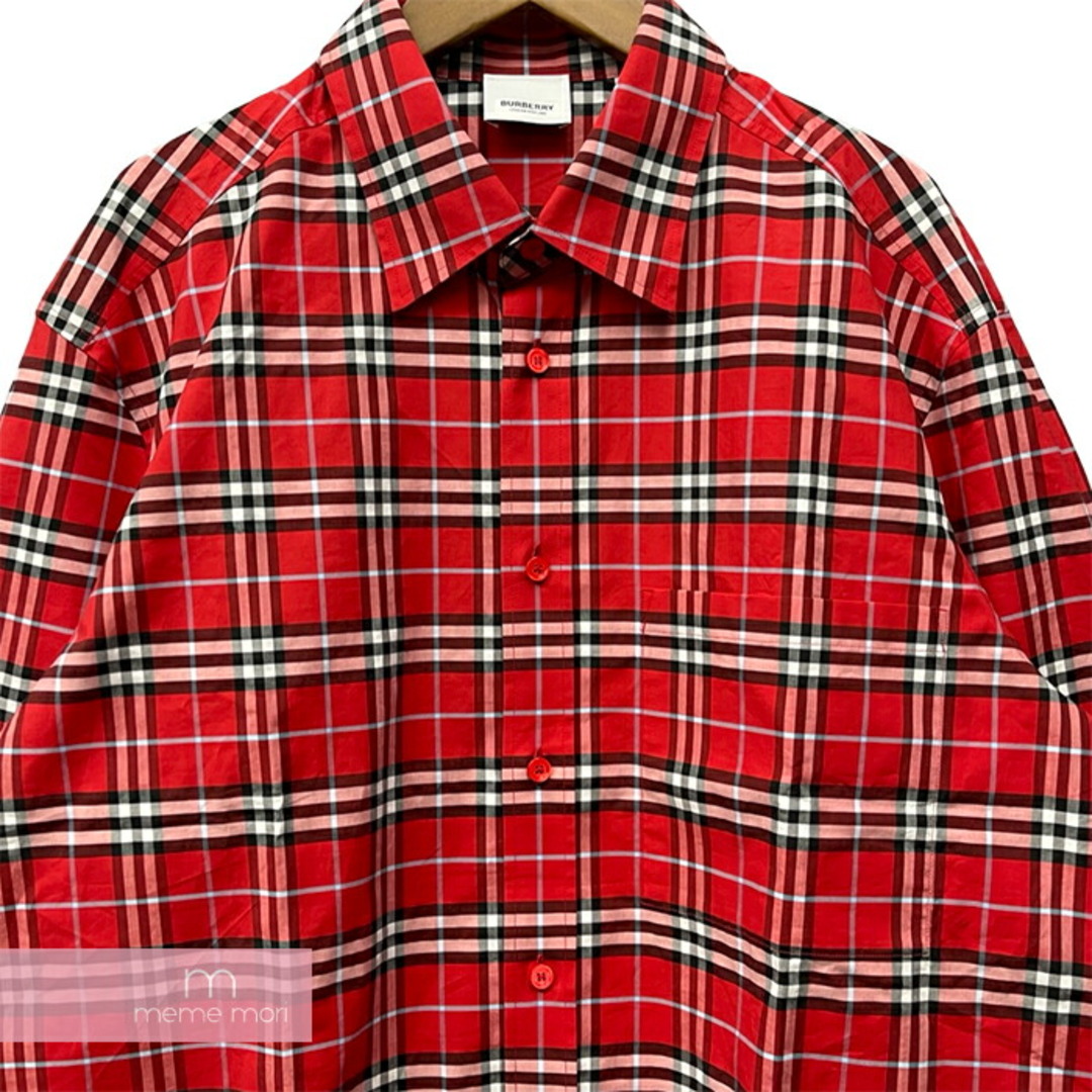 BURBERRY(バーバリー)のBURBERRY Capewell Check Shirt 8073493 バーバリー ケープウェルチェックシャツ 長袖 バーバリーチェック バックロゴ レッド サイズL【231103】【新古品】【me04】 メンズのトップス(シャツ)の商品写真