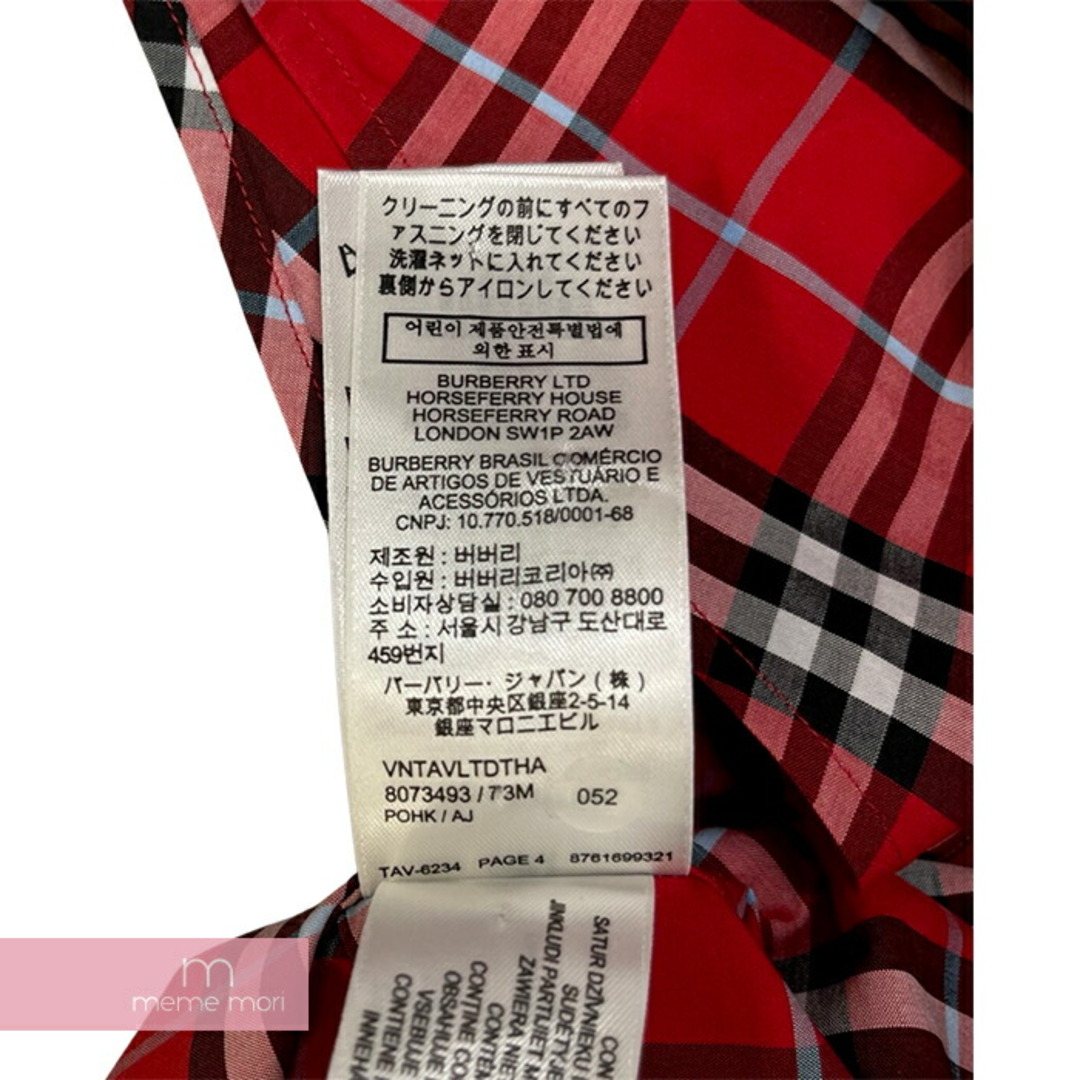 BURBERRY(バーバリー)のBURBERRY Capewell Check Shirt 8073493 バーバリー ケープウェルチェックシャツ 長袖 バーバリーチェック バックロゴ レッド サイズL【231103】【新古品】【me04】 メンズのトップス(シャツ)の商品写真