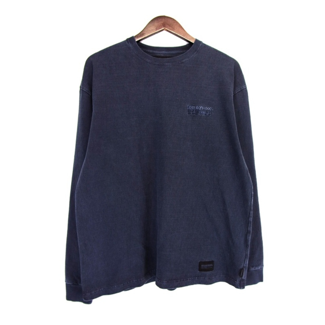 NEIGHBORHOOD(ネイバーフッド)のネイバーフッド NEIGHBORHOOD ■ 24SS 【 PIGMENT DYED CREWNECK LS 241UNNH CSM01 】 ロゴ ピグメント ダイド ロング スリーブ カットソー w18060 メンズのトップス(Tシャツ/カットソー(七分/長袖))の商品写真