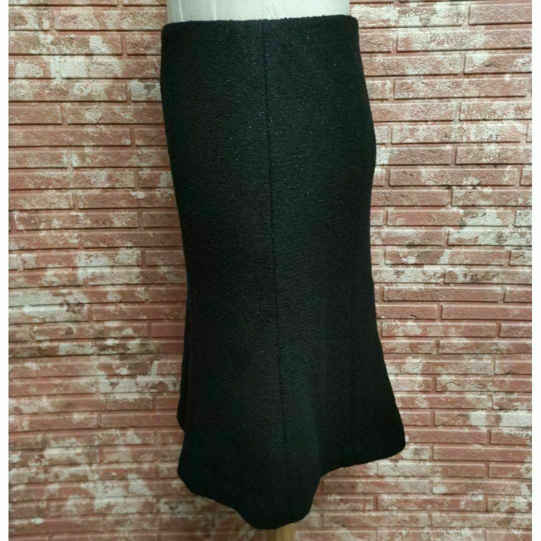 M-premier(エムプルミエ)のエムプレミエ ブラック ラメ入り マーメイドスカート 黒 34 レディースのスカート(ひざ丈スカート)の商品写真