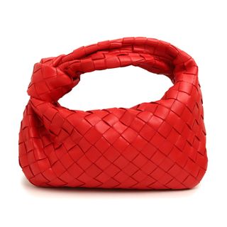 ボッテガヴェネタ(Bottega Veneta)のボッテガヴェネタ ミニ ジョディ イントレチャート ハンドバッグ ラムスキン レザー REDSTONE レッドストーン 赤 シルバー金具 651876 BOTTEGA VENETA（新品・未使用品）(ハンドバッグ)