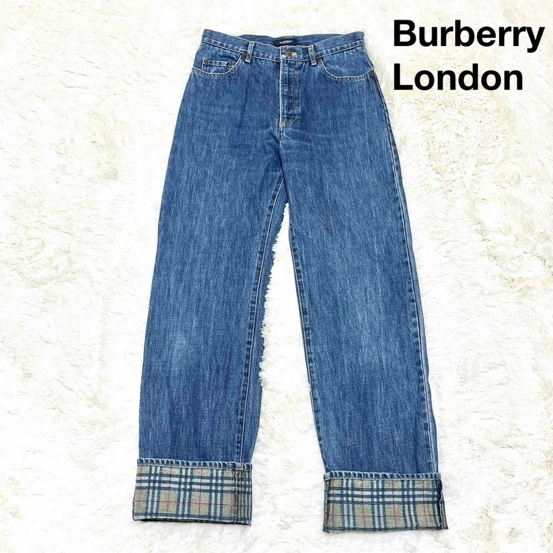 BURBERRY(バーバリー)の美品 Burberry London デニムパンツ Gパン ノバチェック レディースのパンツ(デニム/ジーンズ)の商品写真