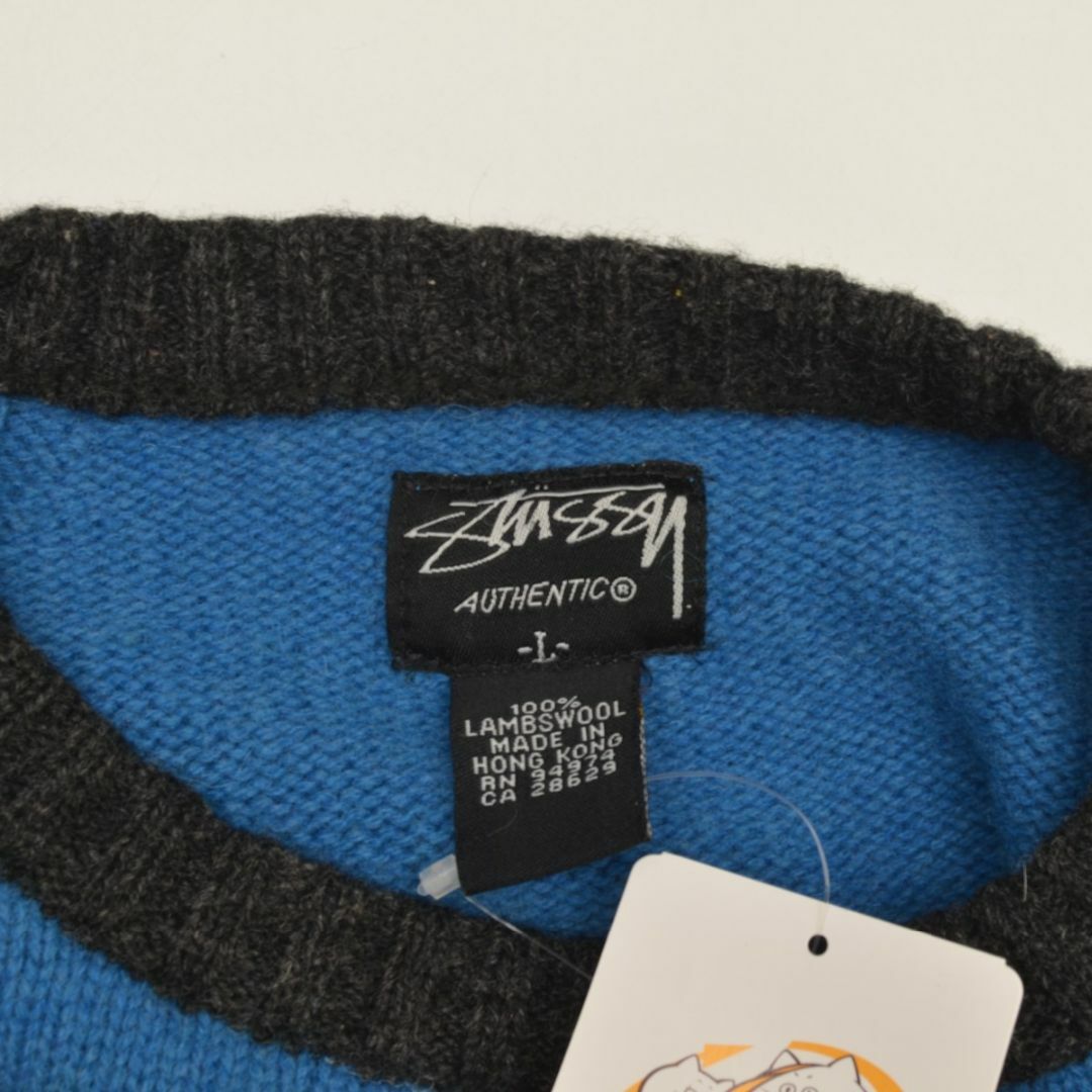 STUSSY(ステューシー)の【STUSSY】ボーダー長袖ニットセーター メンズのトップス(ニット/セーター)の商品写真