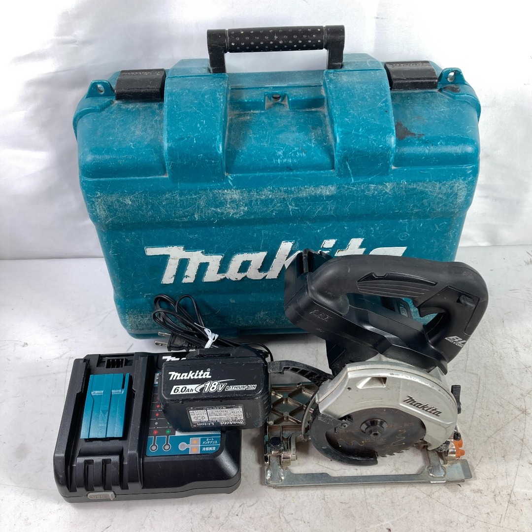 Makita(マキタ)の＊＊MAKITA マキタ 125mm 18V 充電式マルノコ  (バッテリ1個・充電器・ケース付） HS471D ブラック インテリア/住まい/日用品のインテリア/住まい/日用品 その他(その他)の商品写真