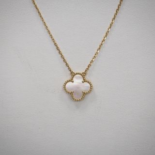 ヴァンクリーフアンドアーペル(Van Cleef & Arpels)のTh957791 ヴァンクリーフ＆アーペル プチネックレス ヴィンテージ アルハンブラ ペンダント VCARA45900 K18YG マザー オブ パール 美品・中古(ネックレス)