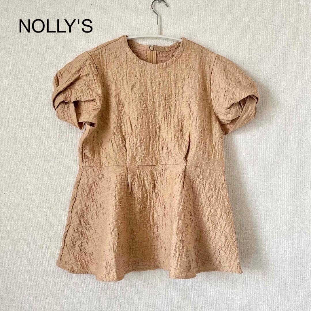 NOLLEY'S(ノーリーズ)の【新品】ノーリーズ  NOLLEY'S ジャガードブラウス ペプラム レディースのトップス(シャツ/ブラウス(半袖/袖なし))の商品写真