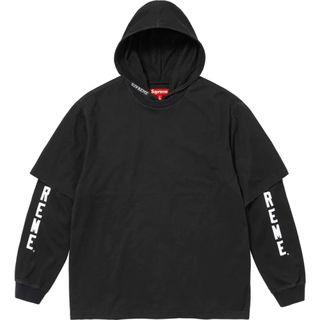 シュプリーム(Supreme)の【Mサイズ】Layered Hooded L/S Top(Tシャツ/カットソー(七分/長袖))