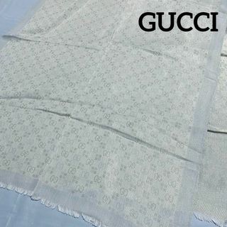 グッチ(Gucci)の★GUCCI★ ストール GGロゴ コットン混 金ラメ糸 ベージュ(ストール/パシュミナ)