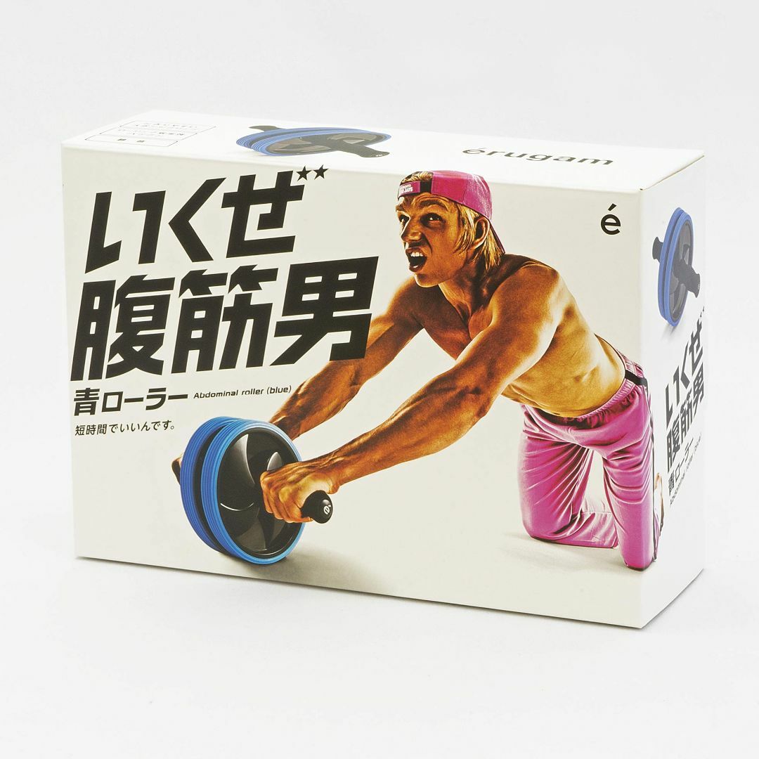 色: ブルー腹筋ローラー erugam スポーツ/アウトドアのトレーニング/エクササイズ(トレーニング用品)の商品写真