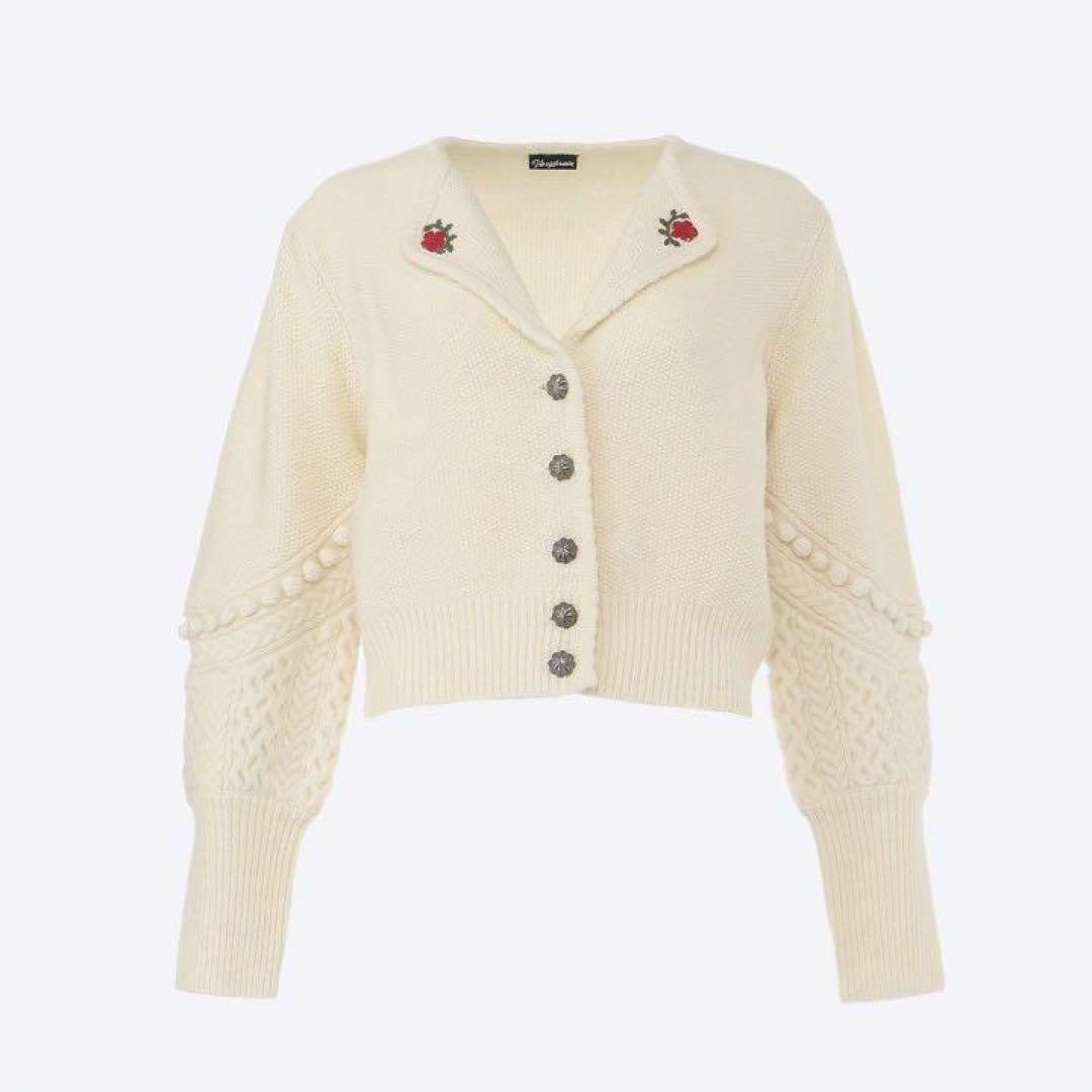 Verybrain(ベリーブレイン)のVerybrain Flower Embroidered Cardigan レディースのトップス(カーディガン)の商品写真