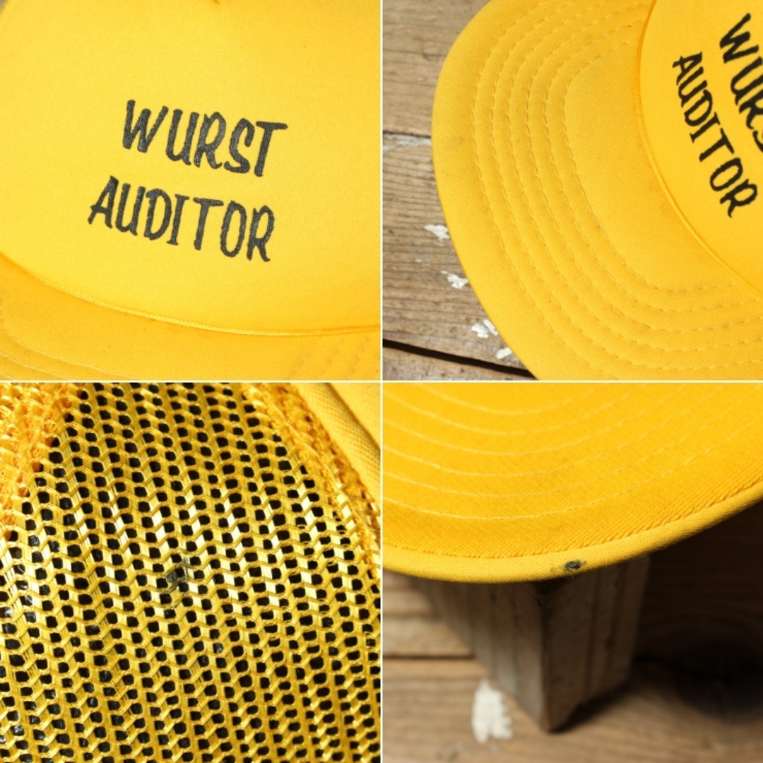 80s WURST AUDITOR トラッカーキャップ 帽子イエロー aw135 メンズの帽子(キャップ)の商品写真