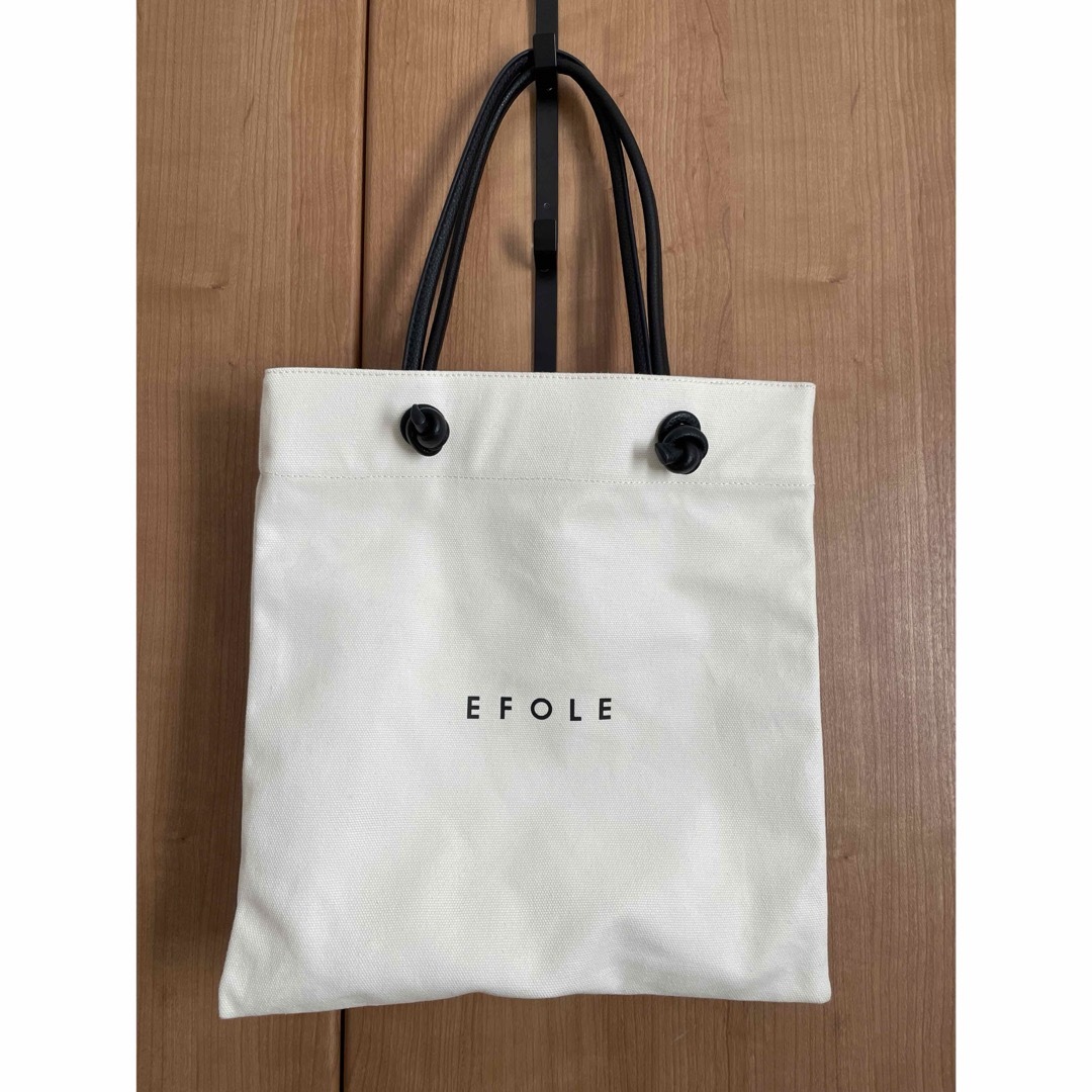 TOPKAPI EFOLE(トプカピエフォル)のトプカピエフォル ロゴキャンバストートバッグ ホワイト レディースのバッグ(トートバッグ)の商品写真