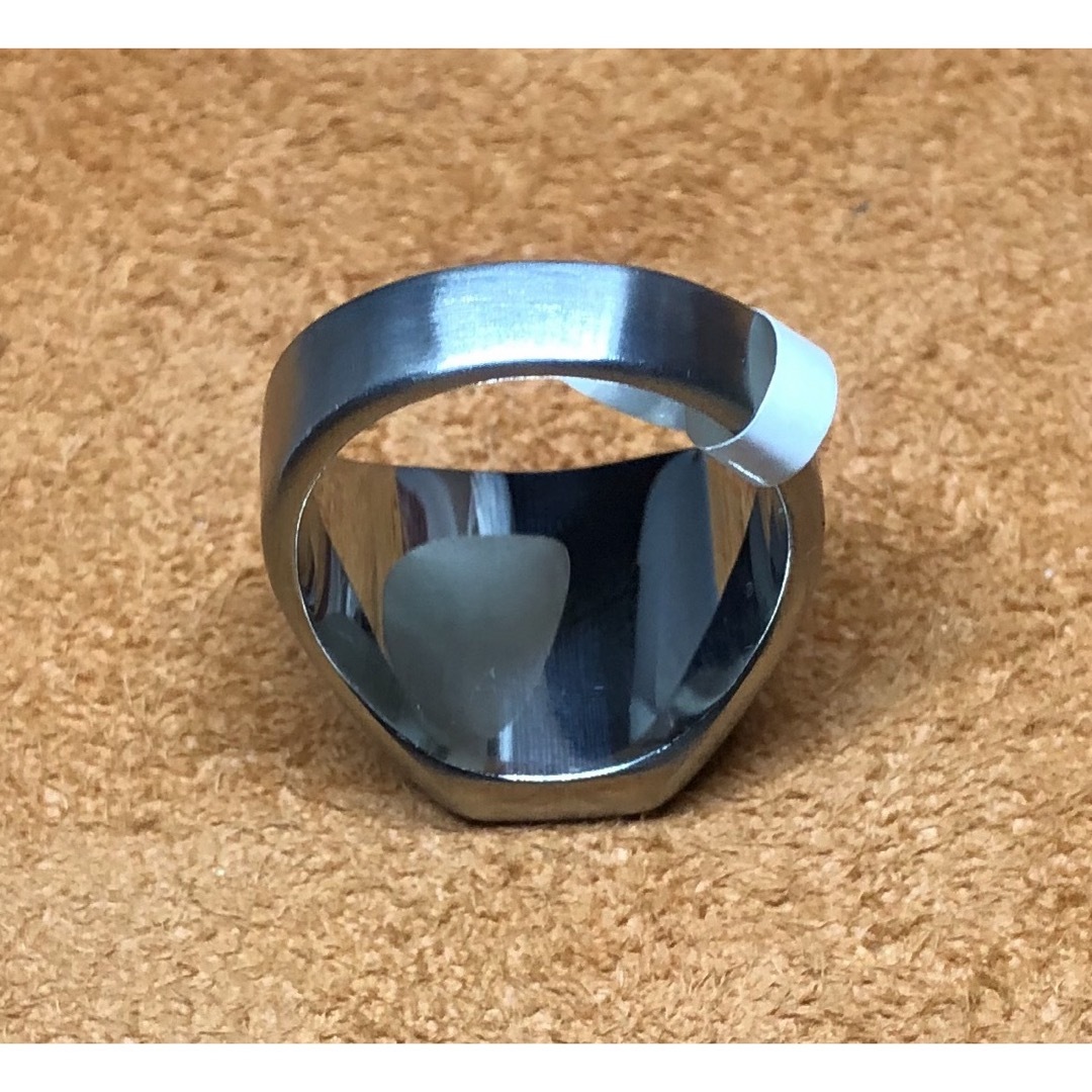 印台　25号　ハンコUS11スクエア　指輪　ギフト　メンズ シルバー　艶消し加工 メンズのアクセサリー(リング(指輪))の商品写真