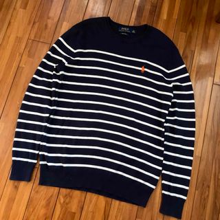 ポロラルフローレン(POLO RALPH LAUREN)のラルフローレン　ネイビー　ボーダーニット　薄手ニット(ニット/セーター)