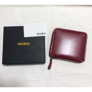 ムラ(MURA)のMURA ラウンドファスナー コードバン調スプリットレザー スクエア二つ折り財布(財布)