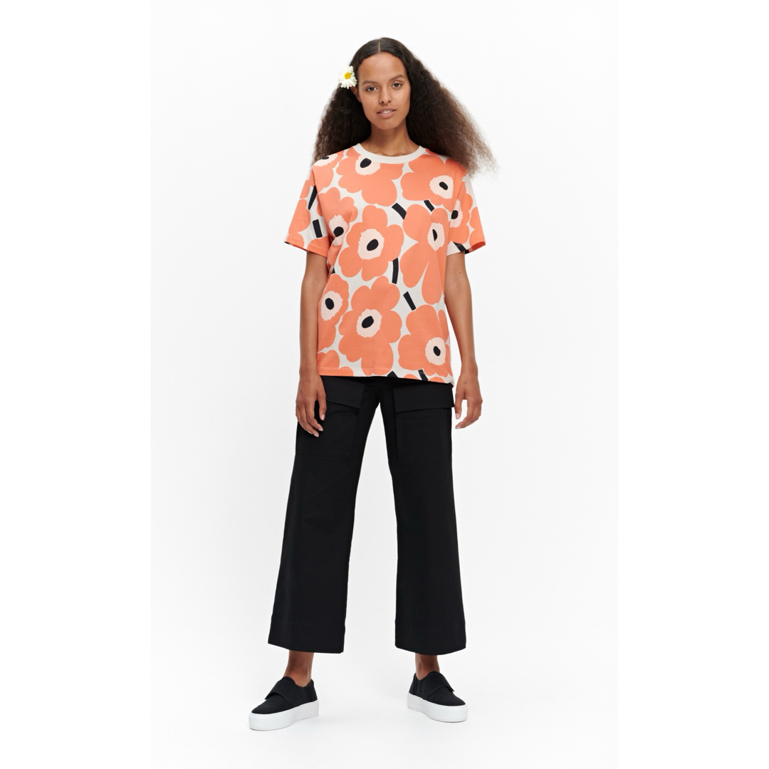 marimekko(マリメッコ)のマリメッコキオスキ Marimekko Kioski Tシャツ オレンジ 半袖 レディースのトップス(Tシャツ(半袖/袖なし))の商品写真