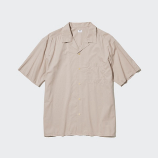 ユニクロ(UNIQLO)の新品●ユニクロ オープンカラーシャツ（半袖） 4XL ベージュ(シャツ)
