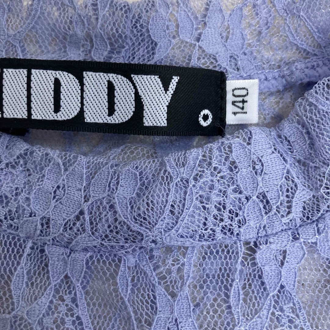 ZIDDY(ジディー)のジディ　レース　カットソー　袖シースルー　パープル　１４０センチ キッズ/ベビー/マタニティのキッズ服男の子用(90cm~)(ブラウス)の商品写真