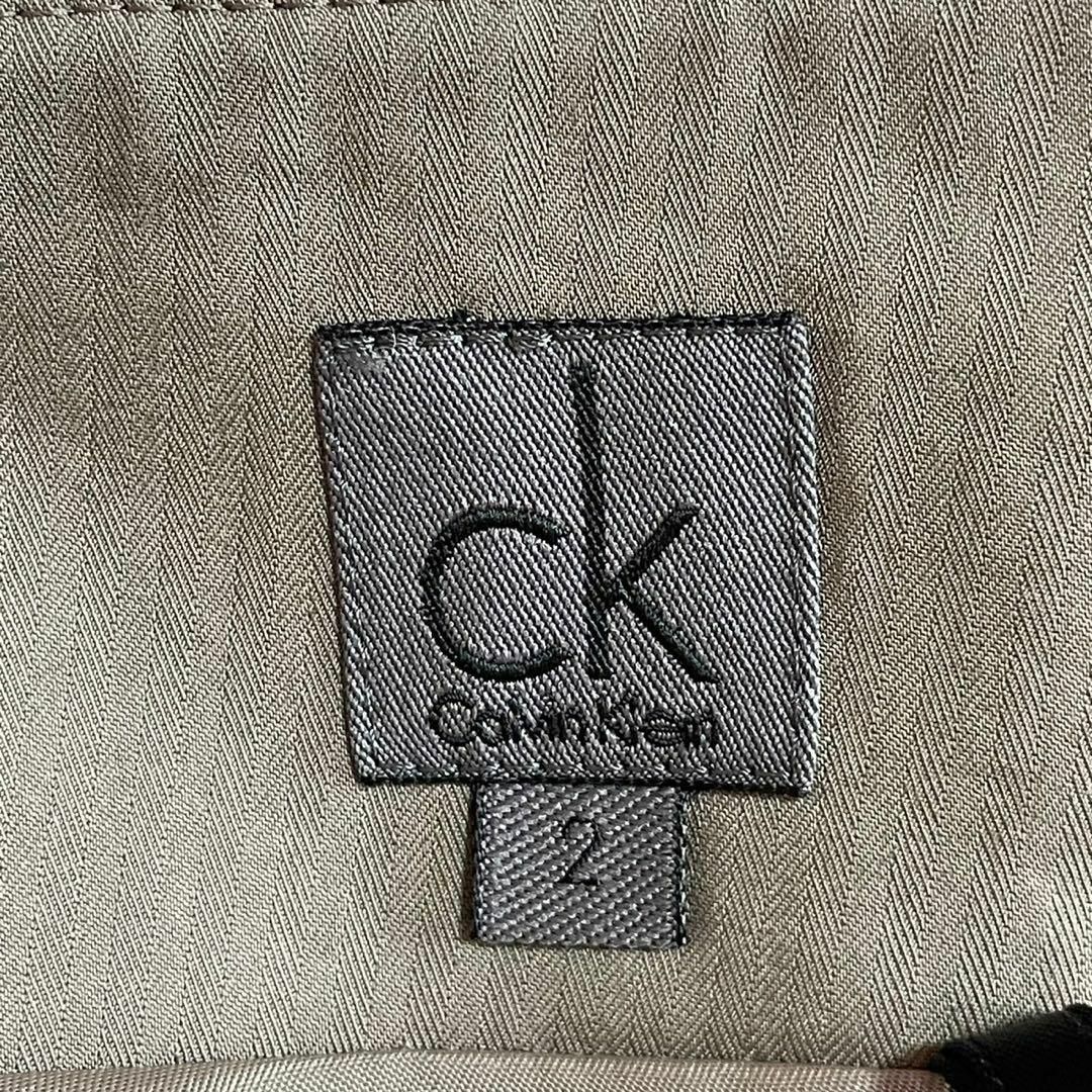 Calvin Klein(カルバンクライン)のCalvin Klein カルバンクライン　ボックスプリーツスカート　カーキ　2 レディースのスカート(ひざ丈スカート)の商品写真