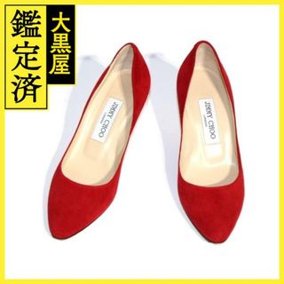 ジミーチュウ(JIMMY CHOO)のジミーチュウ　パンプス　レディース35ハーフ　レッド　スエード【434】(ハイヒール/パンプス)