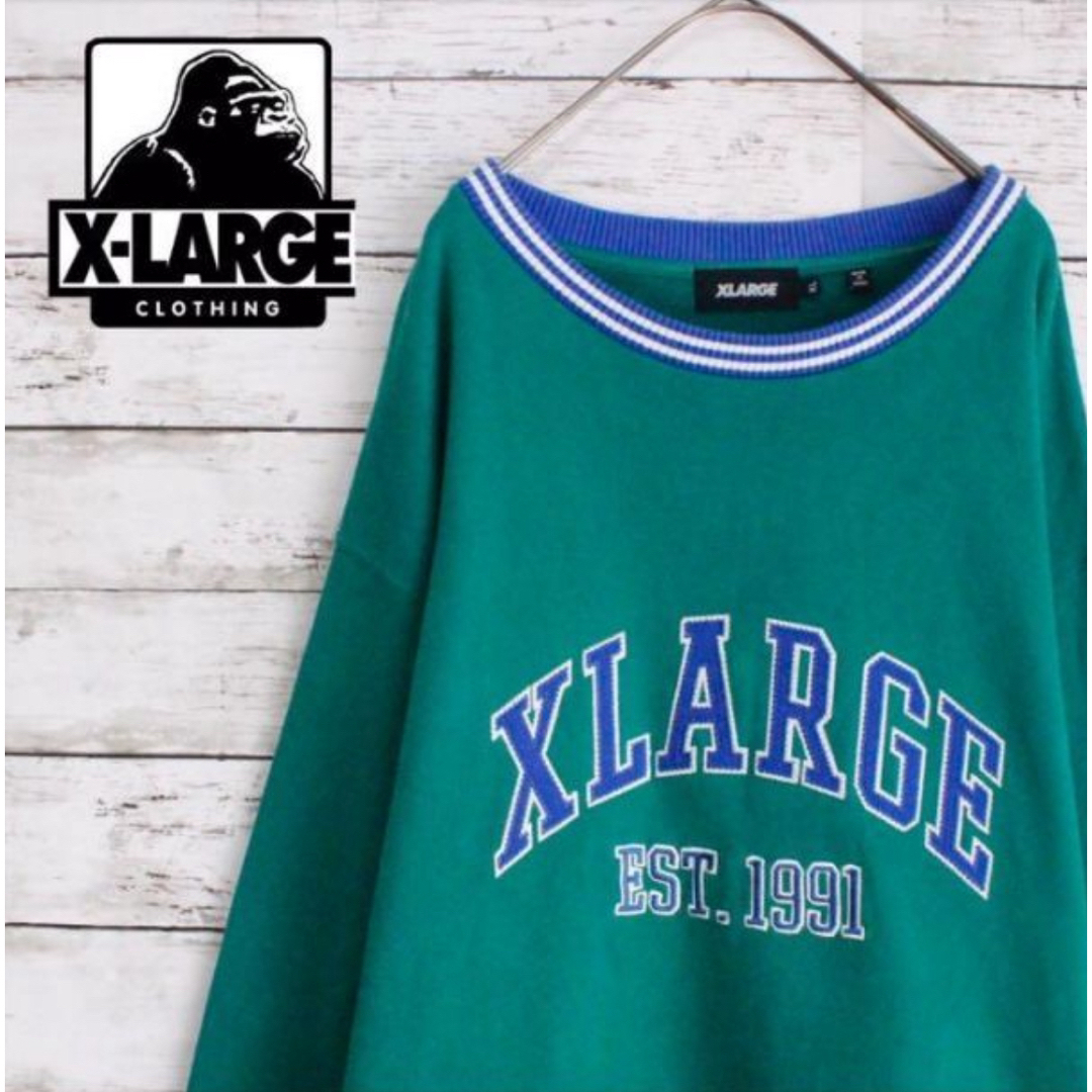 XLARGE(エクストララージ)の【✨本日限定出品価格✨】XLARGE 刺繍 アーチロゴ 即完売モデル メンズのトップス(スウェット)の商品写真