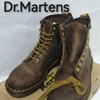 ドクターマーチン(Dr.Martens)の★新品・メンズ★【ドクターマーチン】ダメージ加工　エンジニアブーツ　ブラウン(ブーツ)