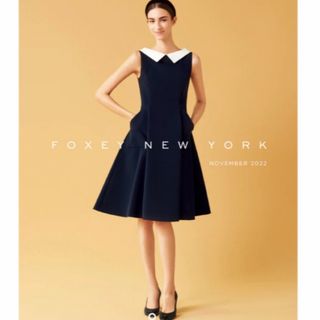 フォクシー(FOXEY)のフォクシー　38 白襟　ワンピース　へディ　Dress(Hedy)(ひざ丈ワンピース)