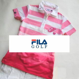 フィラ(FILA)の【送料込】◆FILA◆ ピンク ボーダー ポロシャツ(ウエア)