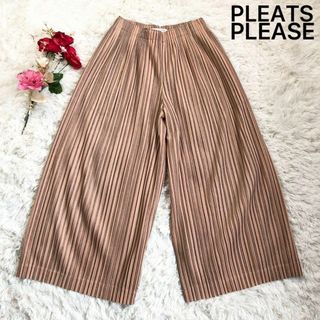 プリーツプリーズイッセイミヤケ(PLEATS PLEASE ISSEY MIYAKE)の【美品】プリーツプリーズ 近年モデル スーパーワイドパンツ レーヨン混 L(カジュアルパンツ)