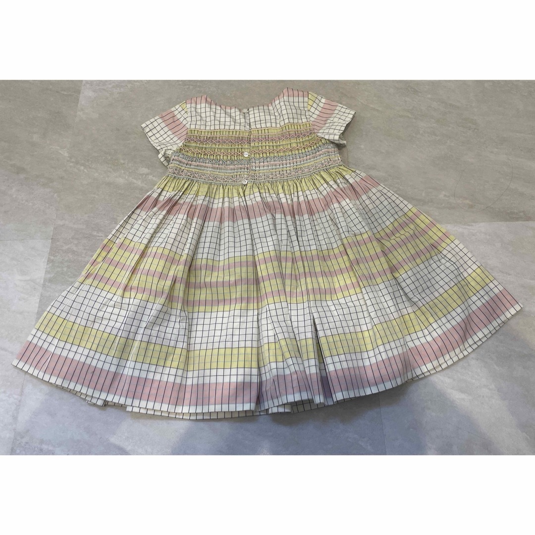 Bonpoint(ボンポワン)のボンポワン　デュセス　4a タフタ　チェック キッズ/ベビー/マタニティのキッズ服女の子用(90cm~)(ワンピース)の商品写真