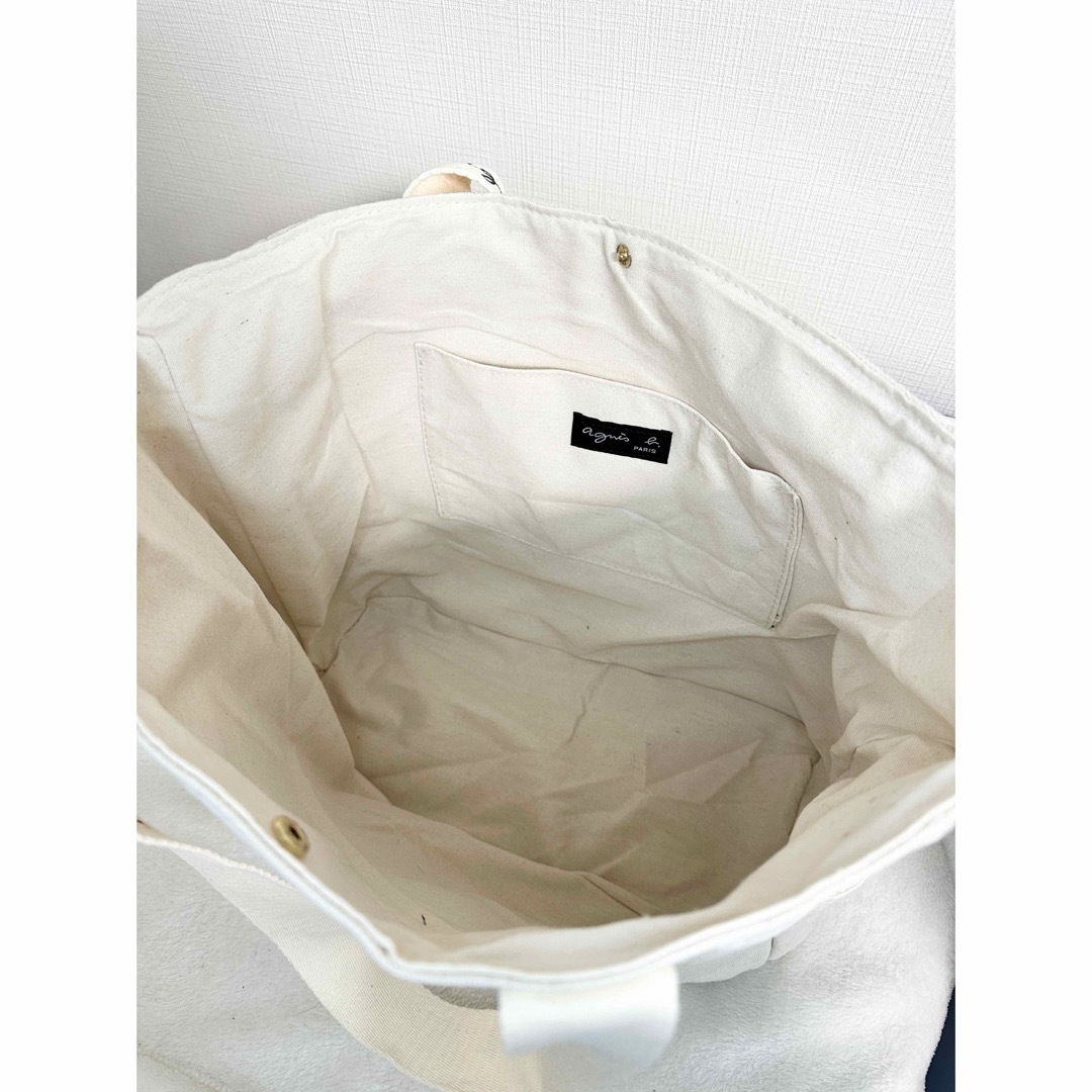agnes b.(アニエスベー)のagnes b. アニエスベー　白 トートバッグ　バッグ　ホワイト レディースのバッグ(トートバッグ)の商品写真