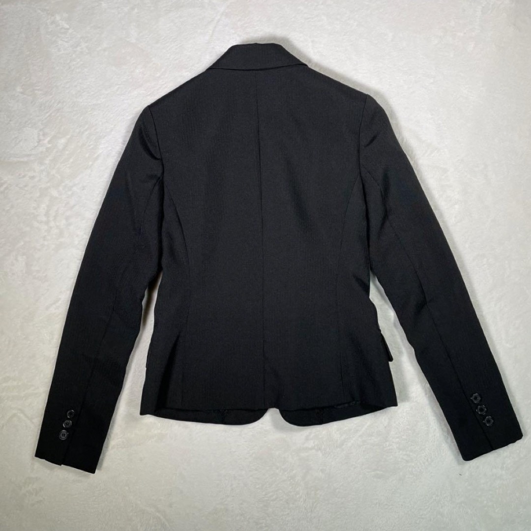 IMAGE(イマージュ)の【IMAGE】ブラックストライプ テーラードジャケット レディースのジャケット/アウター(テーラードジャケット)の商品写真