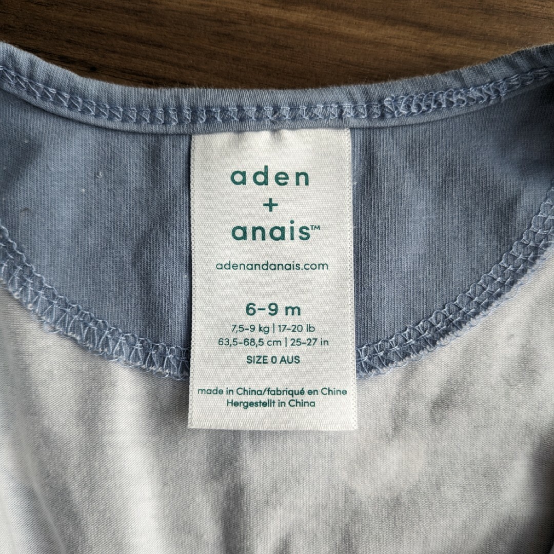 aden+anais(エイデンアンドアネイ)の★未使用★ aden + anais 長袖ロンパース 6-9M キッズ/ベビー/マタニティのベビー服(~85cm)(ロンパース)の商品写真