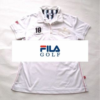 フィラ(FILA)の【送料込】◆FILA GOLF◆ ホワイト ポロシャツ Mサイズ(ウエア)