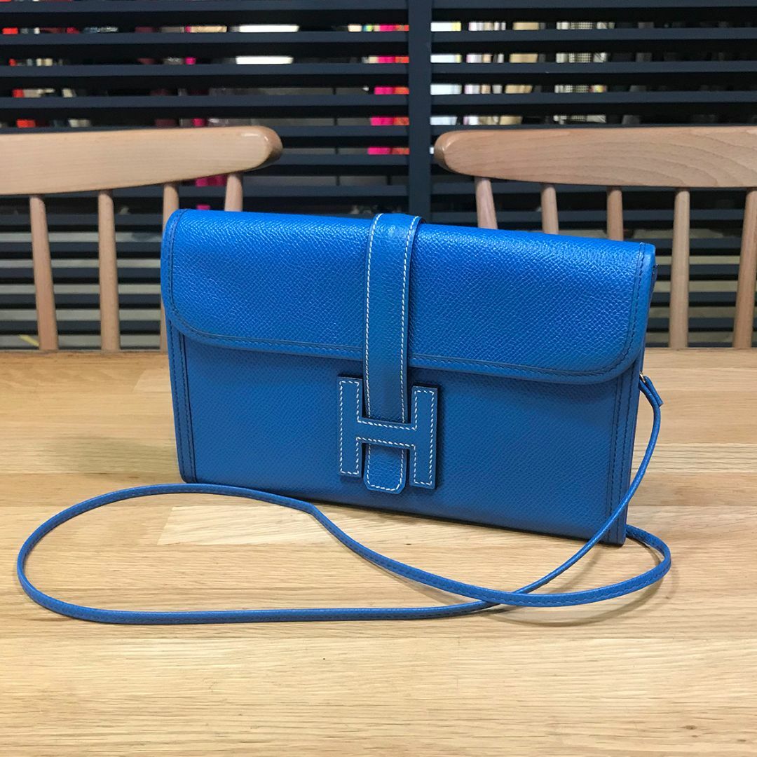 Hermes(エルメス)の美品 エルメス ヴィンテージ ポシェットジジェ 激レア ブルー クシュベル レディースのバッグ(ショルダーバッグ)の商品写真