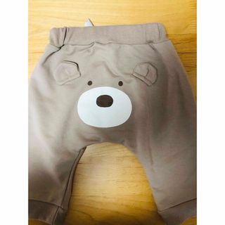 パンツ　80サイズ　ベージュ　新品未使用　くま　タグ付き(パンツ)